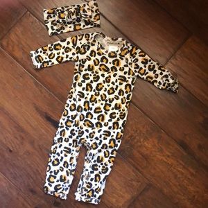 Leopard Romper and Headband